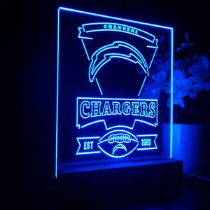 Los Angeles Chargers EST 1960 LED Desk Light