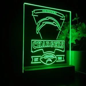 Los Angeles Chargers EST 1960 LED Desk Light