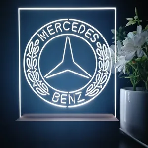 Mercedes Benz Old Logo LED Desk Light