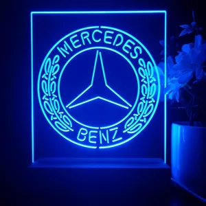 Mercedes Benz Old Logo LED Desk Light