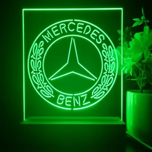 Mercedes Benz Old Logo LED Desk Light