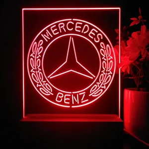 Mercedes Benz Old Logo LED Desk Light