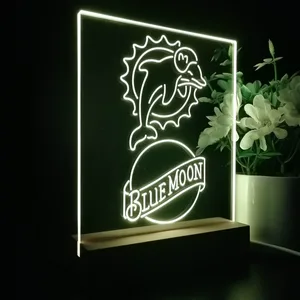Miami Dolphins Blue Moon LED Desk Light