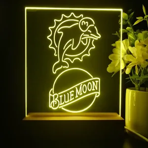 Miami Dolphins Blue Moon LED Desk Light