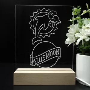 Miami Dolphins Blue Moon LED Desk Light