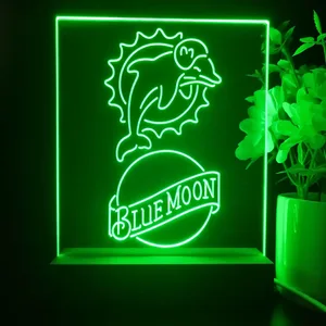 Miami Dolphins Blue Moon LED Desk Light