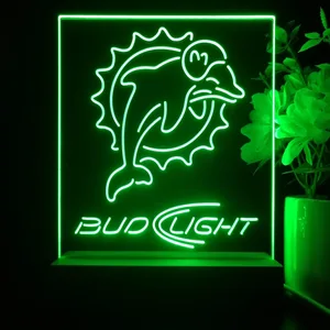 Miami Dolphins Bud Light LED Desk Light
