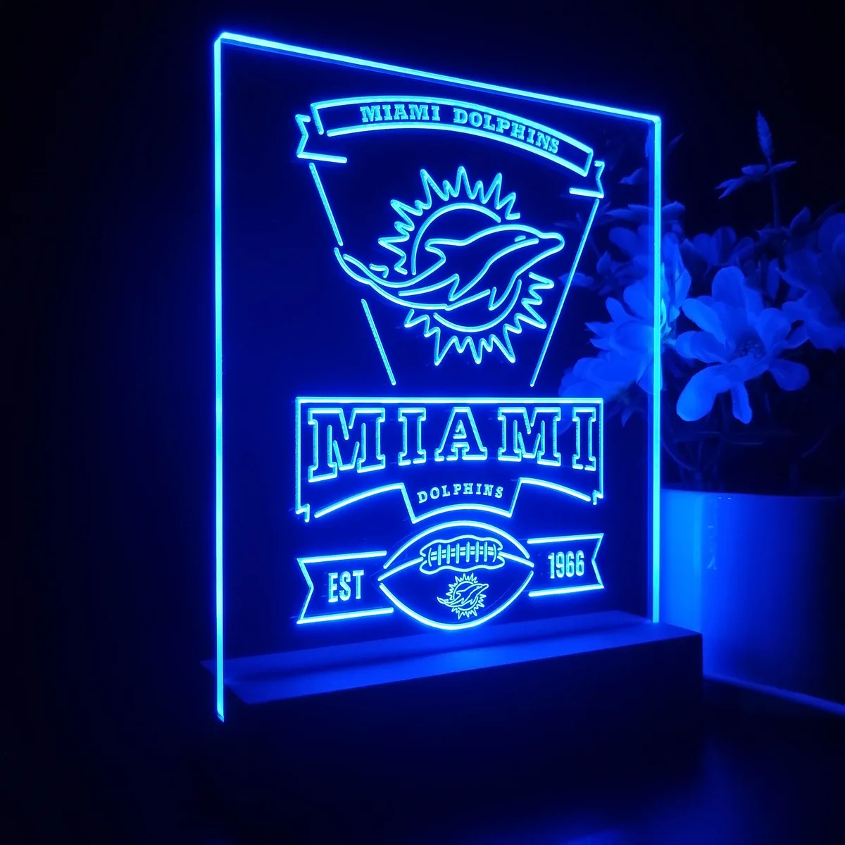Miami Dolphins EST 1966 LED Desk Light