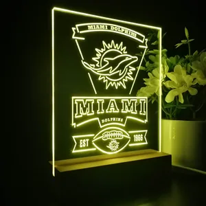 Miami Dolphins EST 1966 LED Desk Light