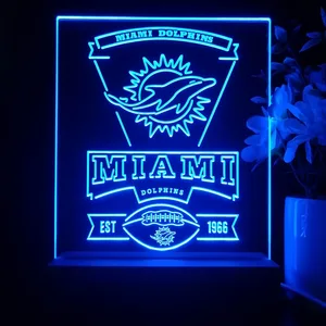Miami Dolphins EST 1966 LED Desk Light