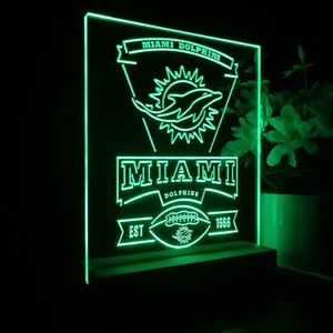 Miami Dolphins EST 1966 LED Desk Light