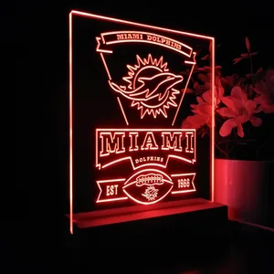 Miami Dolphins EST 1966 LED Desk Light