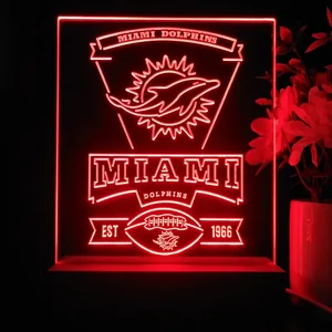 Miami Dolphins EST 1966 LED Desk Light