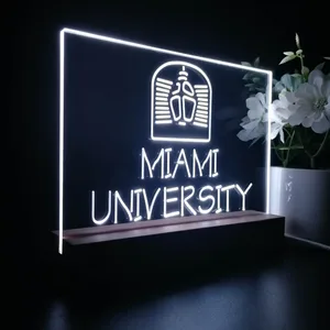 Miami University Logo LED Desk Light
