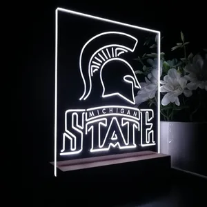 Michigan State Spartans Logo LED Desk Light