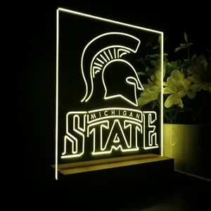 Michigan State Spartans Logo LED Desk Light