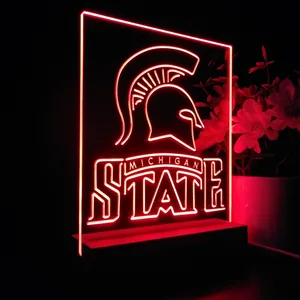 Michigan State Spartans Logo LED Desk Light