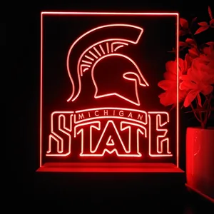 Michigan State Spartans Logo LED Desk Light
