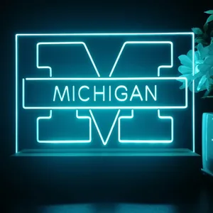 Michigan Wolverines Logo 1 LED Desk Light