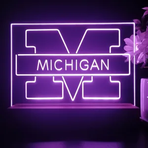 Michigan Wolverines Logo 1 LED Desk Light