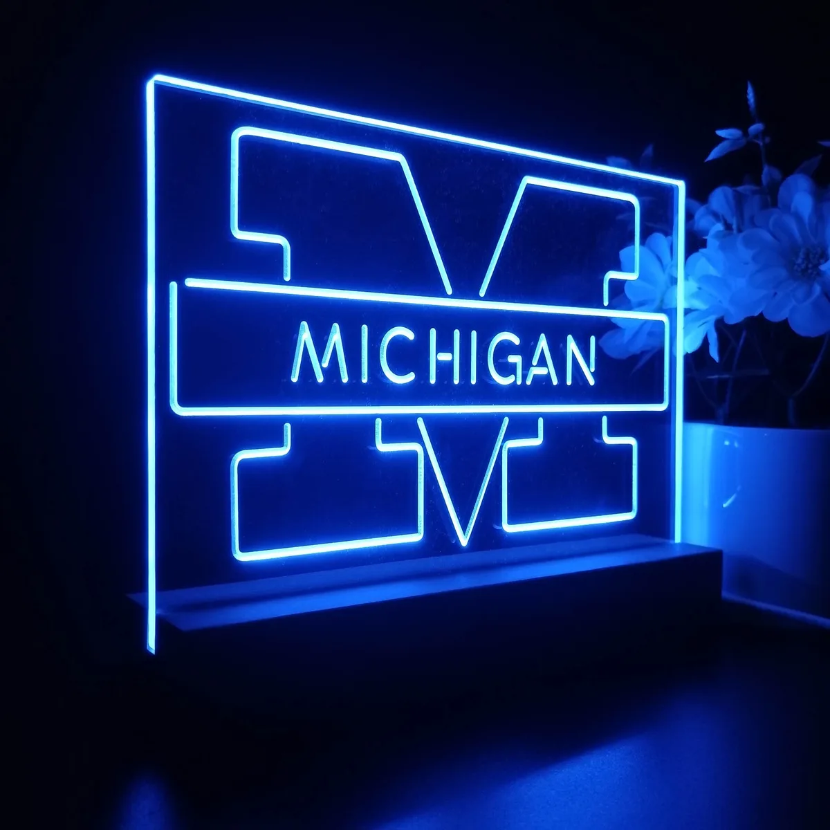 Michigan Wolverines Logo 2 LED Desk Light