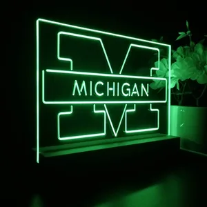 Michigan Wolverines Logo 2 LED Desk Light
