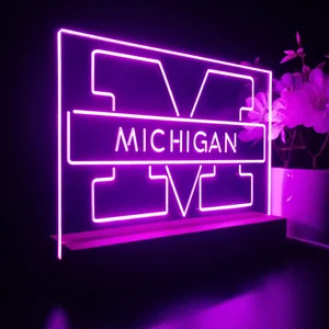 Michigan Wolverines Logo 2 LED Desk Light
