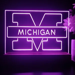 Michigan Wolverines Logo 2 LED Desk Light