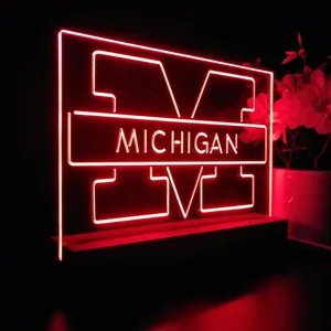 Michigan Wolverines Logo 2 LED Desk Light