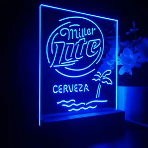 Miller Lite Cerveza LED Desk Light