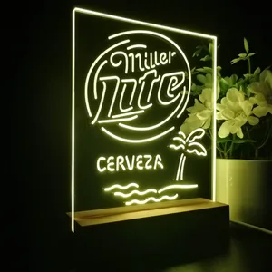 Miller Lite Cerveza LED Desk Light