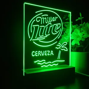 Miller Lite Cerveza LED Desk Light