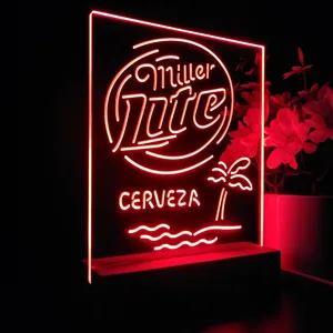 Miller Lite Cerveza LED Desk Light