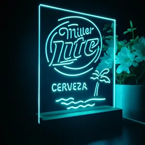 Miller Lite Cerveza LED Desk Light