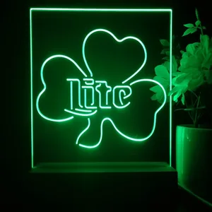 Miller Lite Shamrock LED Desk Light