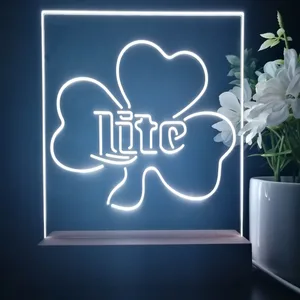 Miller Lite Shamrock LED Desk Light