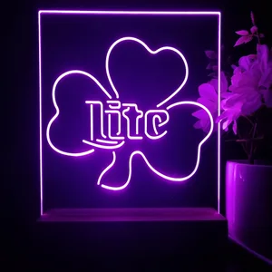 Miller Lite Shamrock LED Desk Light