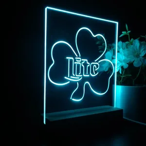 Miller Lite Shamrock LED Desk Light