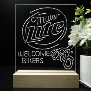 Miller Lite Welcome Bikers LED Desk Light