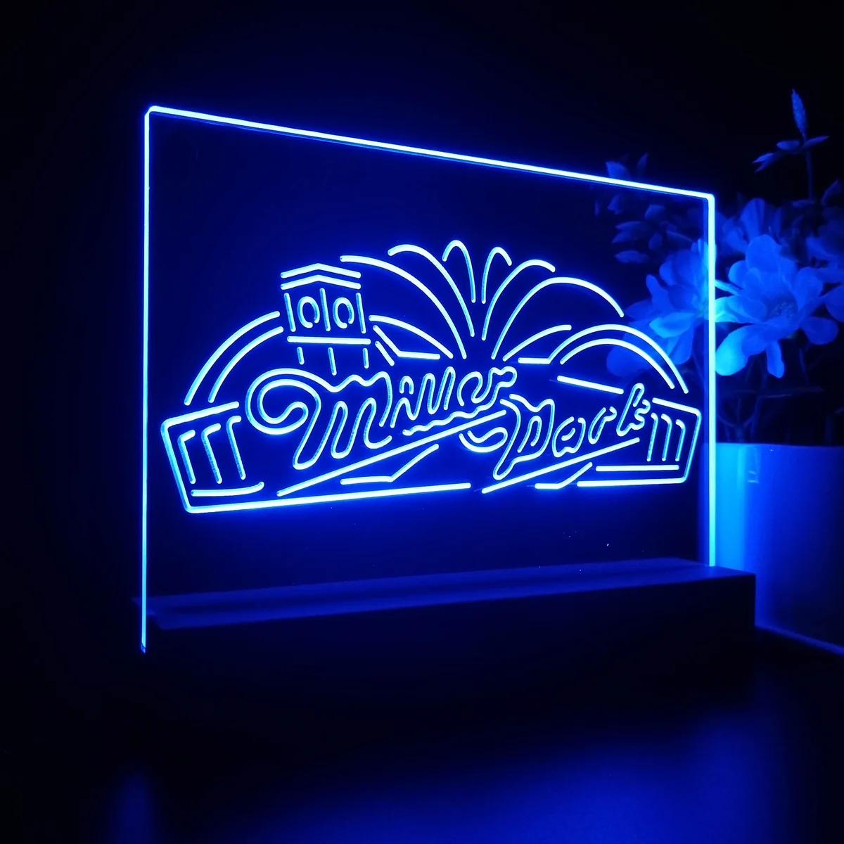 Miller Park Milwaukee Brewers Roof Clock Tower LED Desk Light