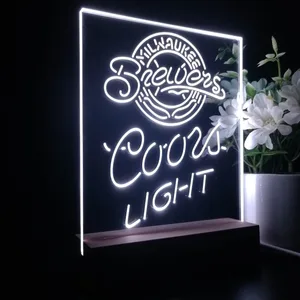 Milwaukee Brewers Coors Light LED Desk Light - Legacy Edition