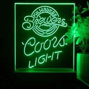 Milwaukee Brewers Coors Light LED Desk Light - Legacy Edition