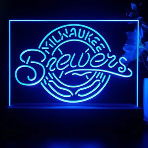 Milwaukee Brewers Logo 1 LED Desk Light - Legacy Edition