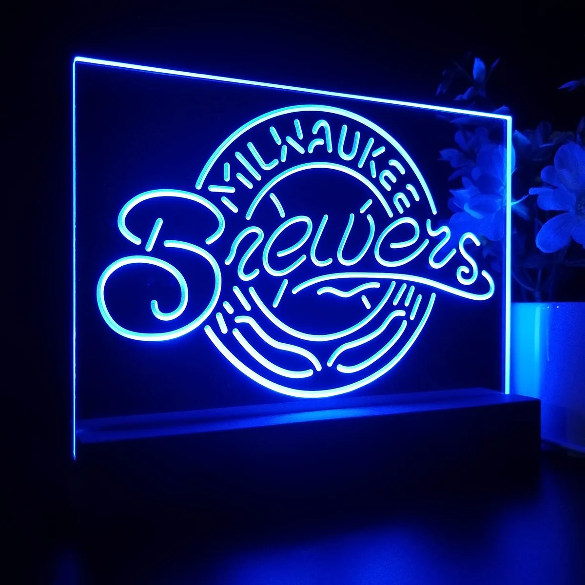 Milwaukee Brewers Logo 1 LED Desk Light - Legacy Edition