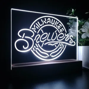 Milwaukee Brewers Logo 1 LED Desk Light - Legacy Edition