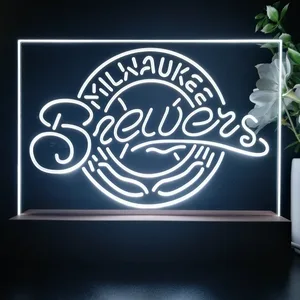Milwaukee Brewers Logo 1 LED Desk Light - Legacy Edition