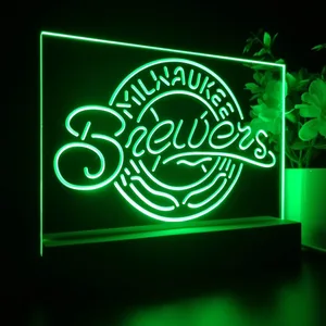 Milwaukee Brewers Logo 1 LED Desk Light - Legacy Edition