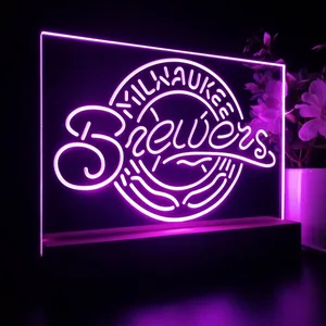 Milwaukee Brewers Logo 1 LED Desk Light - Legacy Edition