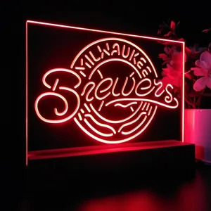 Milwaukee Brewers Logo 1 LED Desk Light - Legacy Edition
