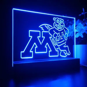 Minnesota Golden Gophers Logo LED Desk Light